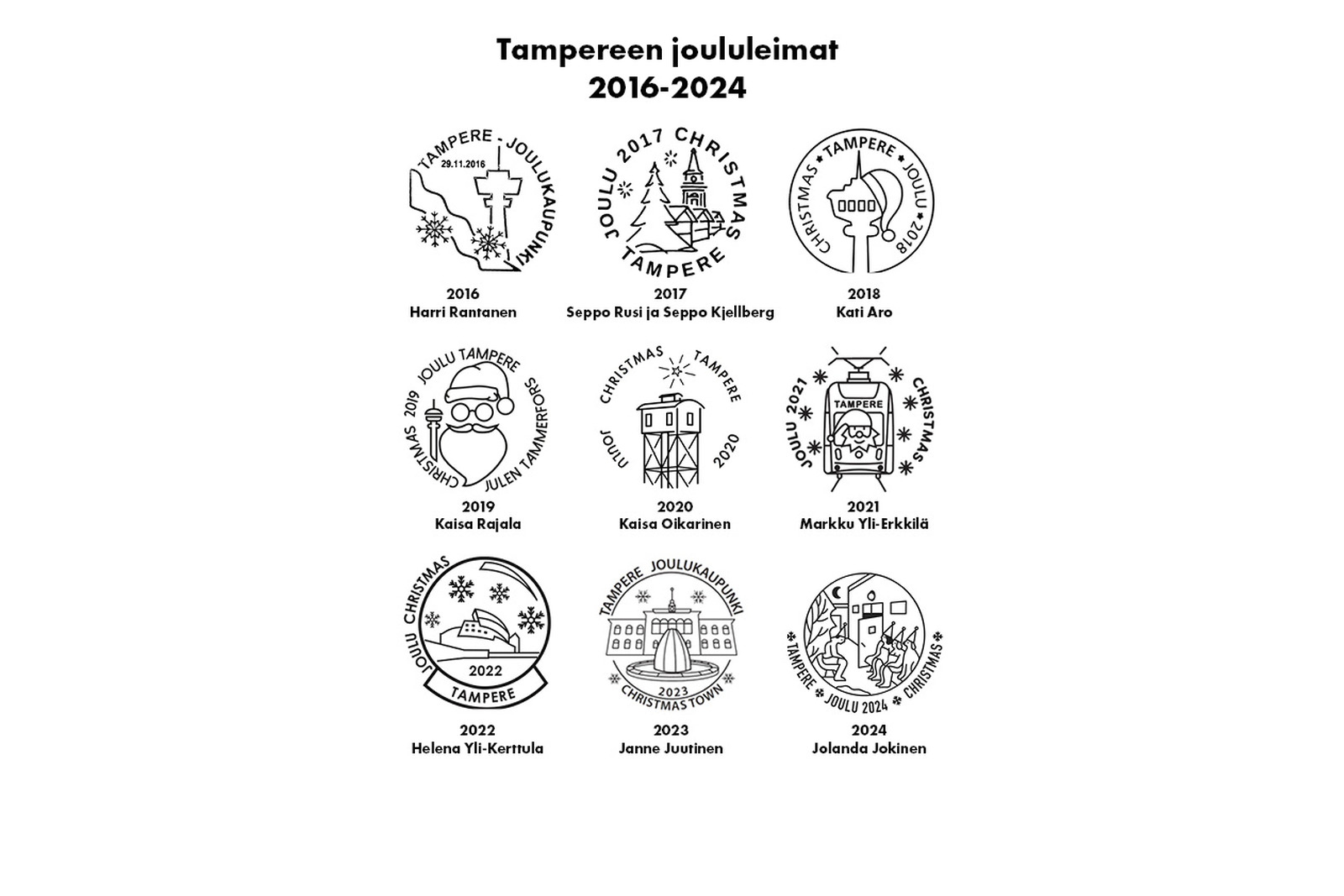 erilaisia joululeimoja 9 kappaletta.