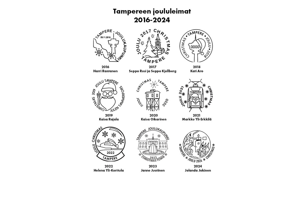erilaisia joululeimoja 9 kappaletta.