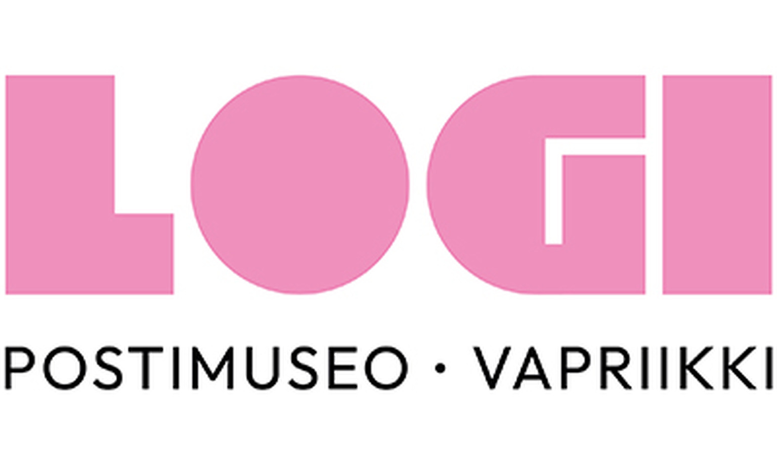 Purppuranvärisellä tyylitellyllä fontilla teksti Logi, alla nimet Postimuseo Vapriikki.