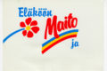 Vaakatasoisessa postikortissa on Eläköön Maito -logo sekä tekstinä lisäksi ja.