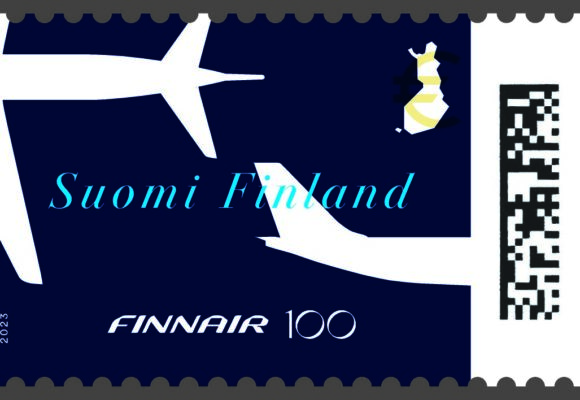 Finnair-aiheinen postimerkki