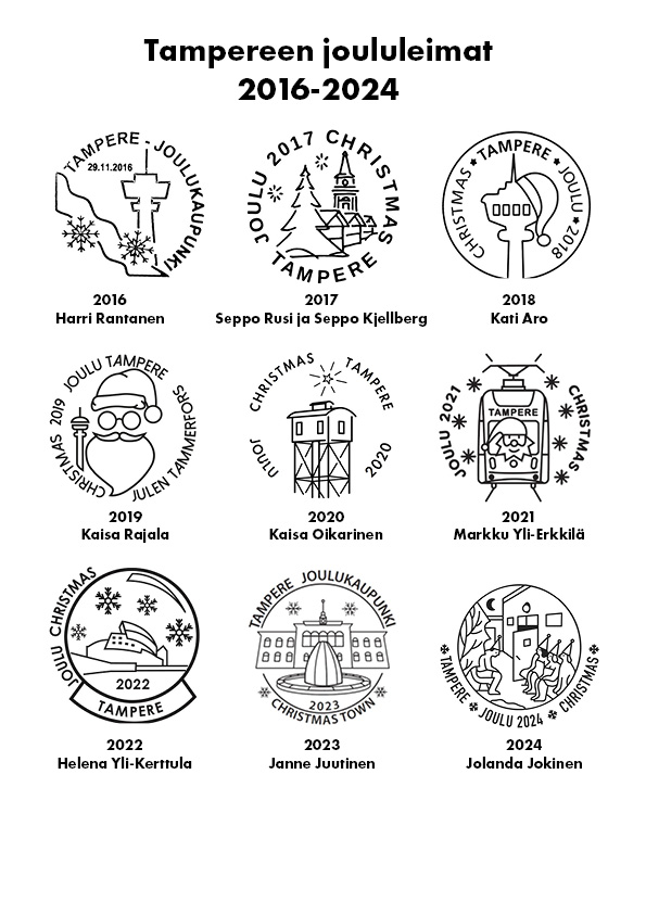 erilaisia joululeimoja 9 kappaletta.